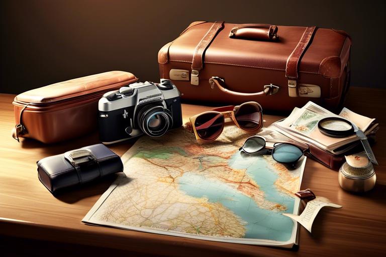 Image representing a travel prize, like luggage or travel vouchers.