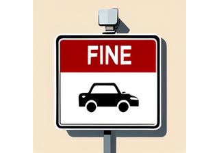 Illustration of a traffic fine notice.